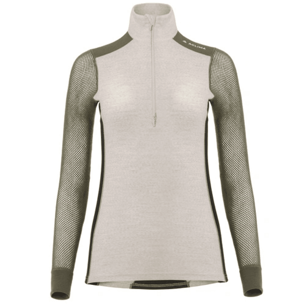 W's Woolnet Hybrid Mockneck Beige Melange/Tarmac/Jet Black, view: 0