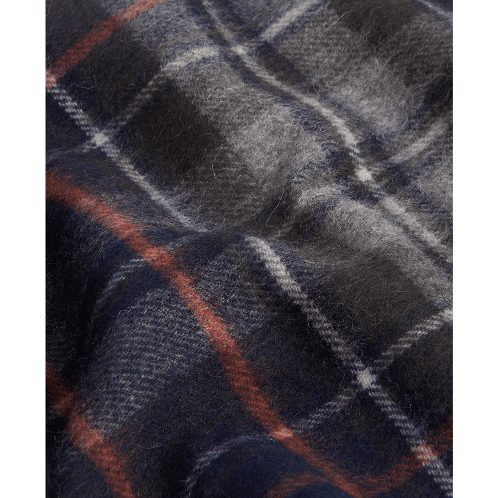 New Check Tartan Scarf Navy/Dark Ginger, view: 3