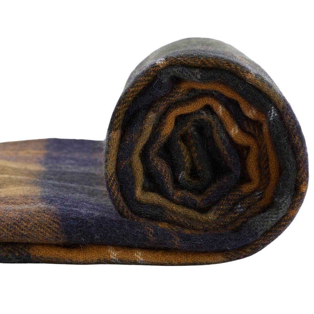 Brack Patchwork Tartan Scarf Forest/Bronze Brown, view: 3