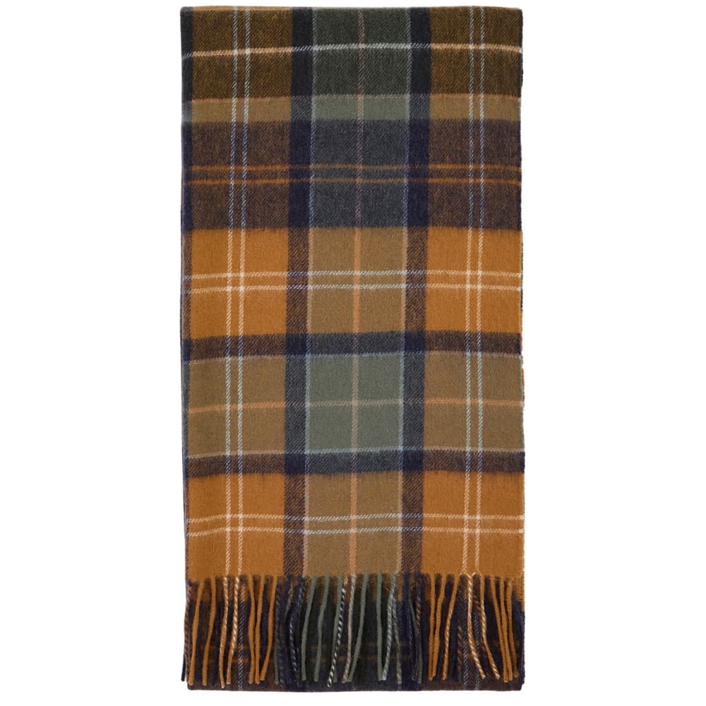 Brack Patchwork Tartan Scarf Forest/Bronze Brown, view: 1