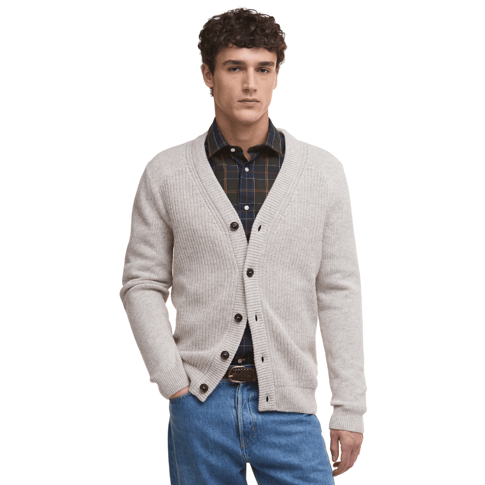M's Mainland Knitted Cardigan Mist, view: 1