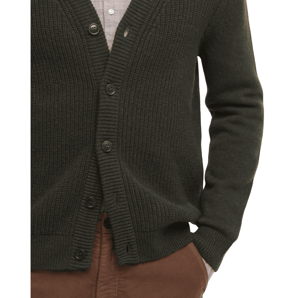 M's Mainland Knitted Cardigan Olive, view: 3
