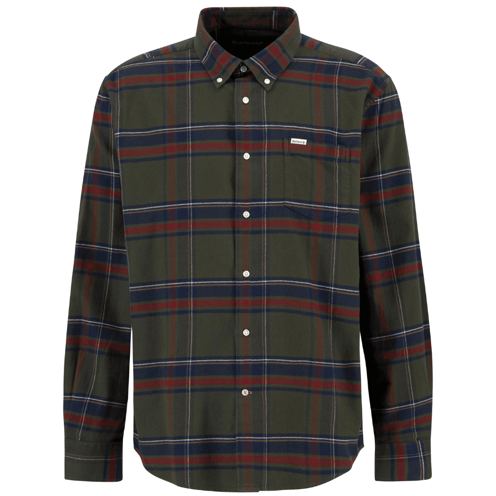 M's Dogwood Regular Checked Shirt Olive, view: 0