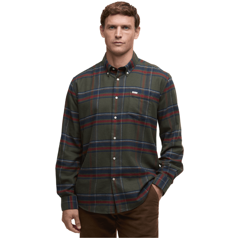 M's Dogwood Regular Checked Shirt Olive, view: 2