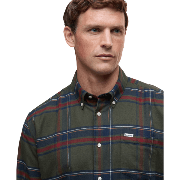 M's Dogwood Regular Checked Shirt Olive, view: 1