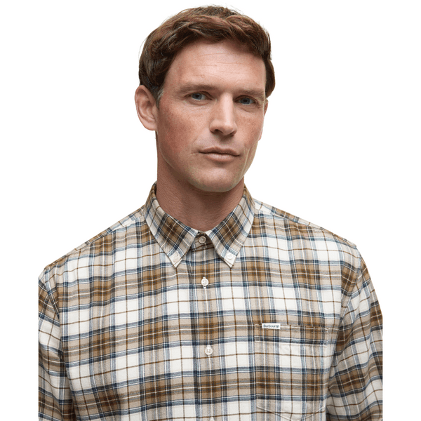 M's Telfield Regular Checked Shirt Stone, view: 1