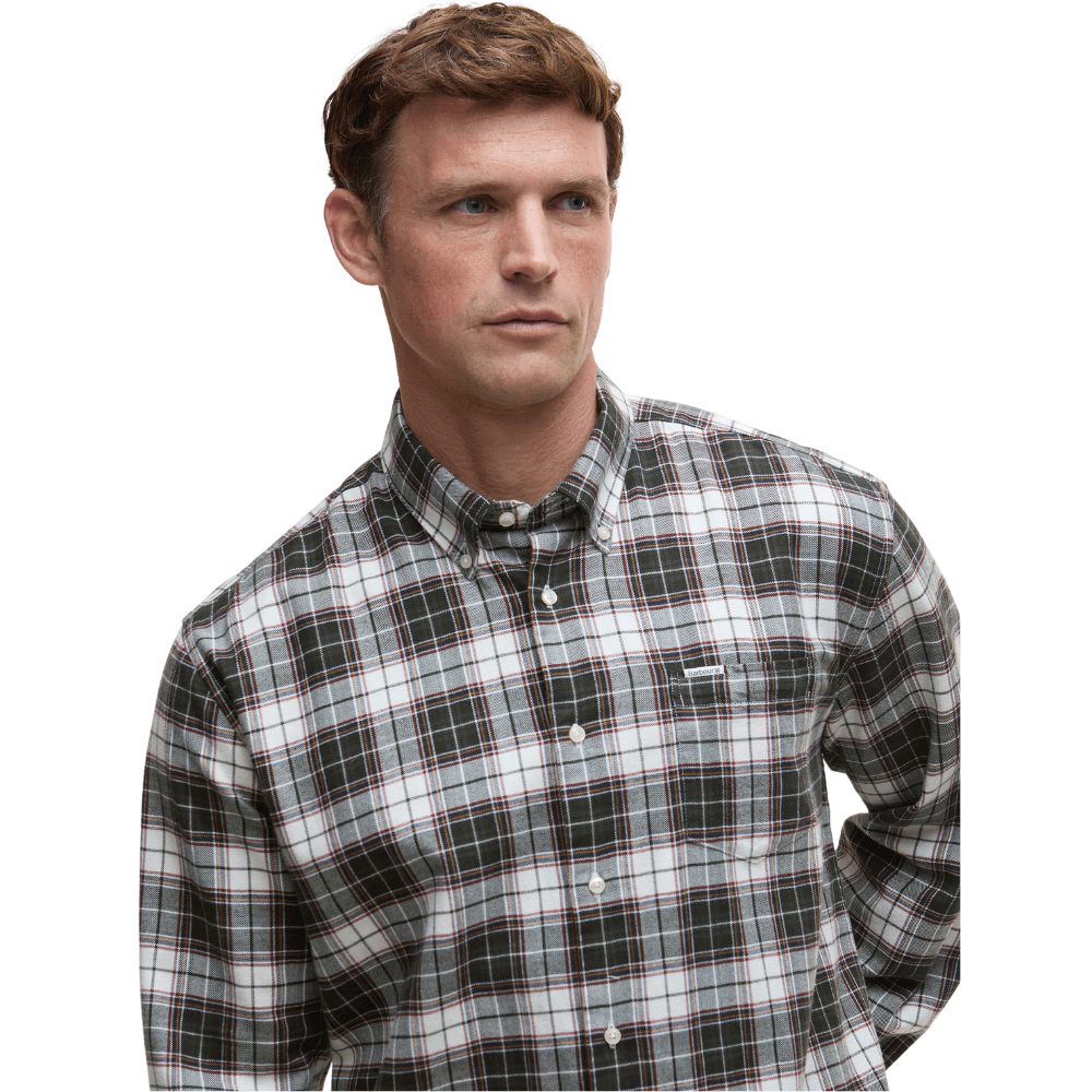 M's Telfield Regular Checked Shirt Olive, view: 1