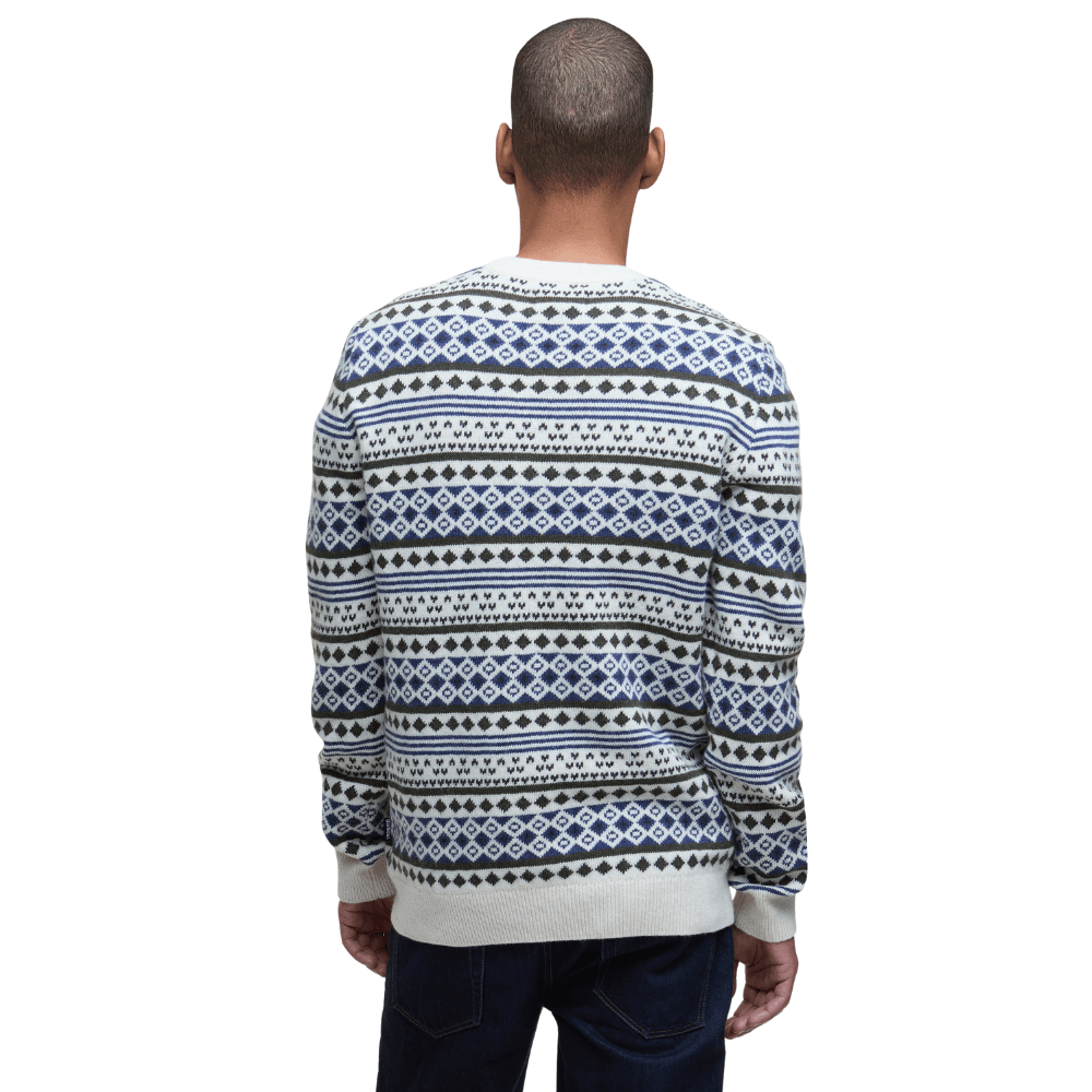 M's Easdale Fair Isle Crew Neck Sweater Whisper White, view: 2