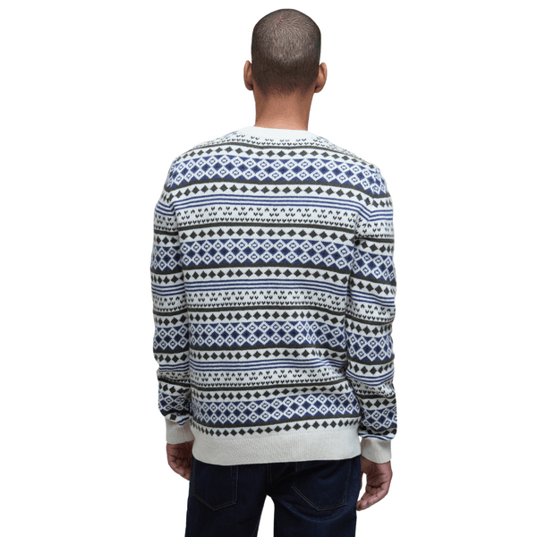 M's Easdale Fair Isle Crew Neck Sweater Whisper White, view: 2