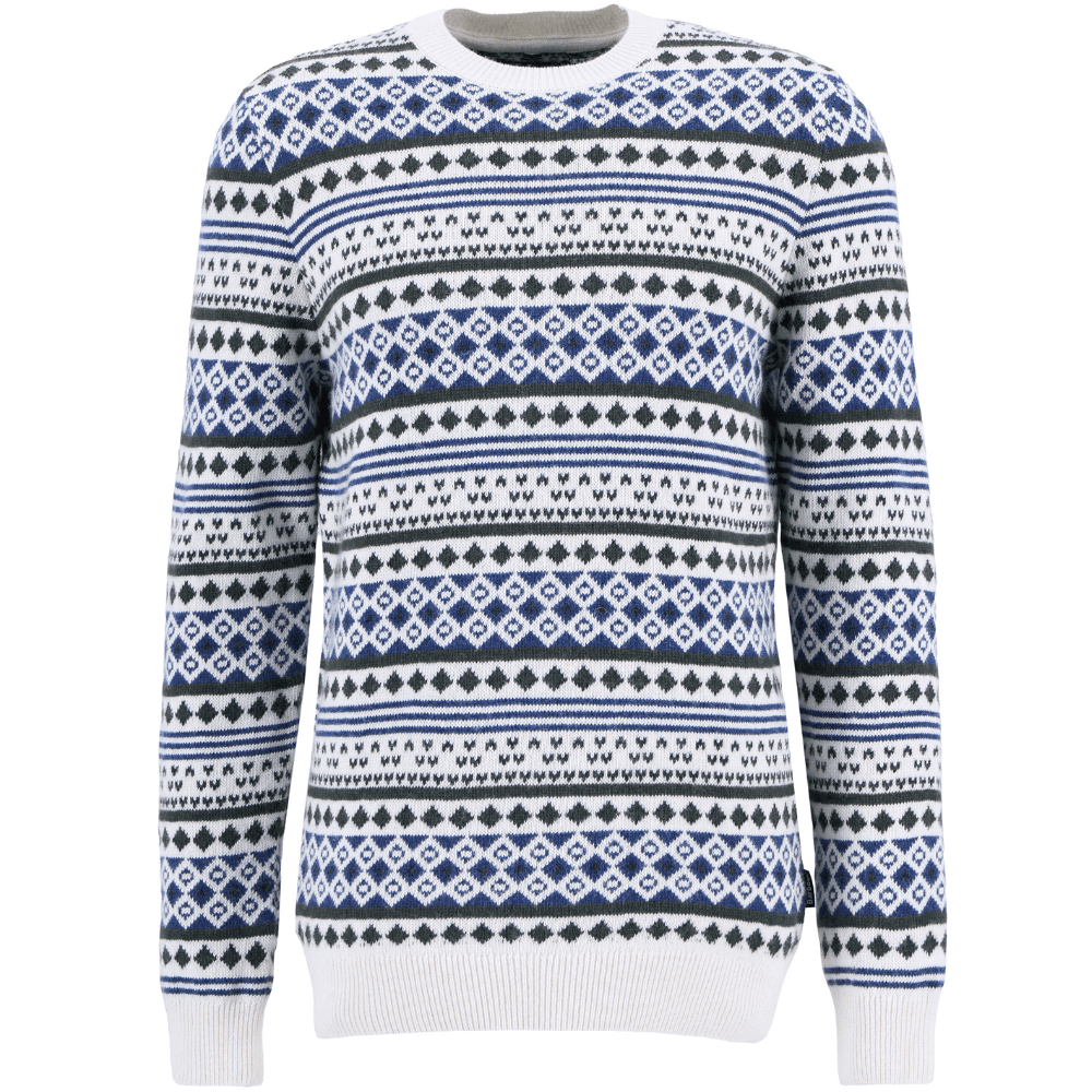 M's Easdale Fair Isle Crew Neck Sweater Whisper White, view: 0