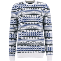 M's Easdale Fair Isle Crew Neck Sweater Whisper White - view: 0