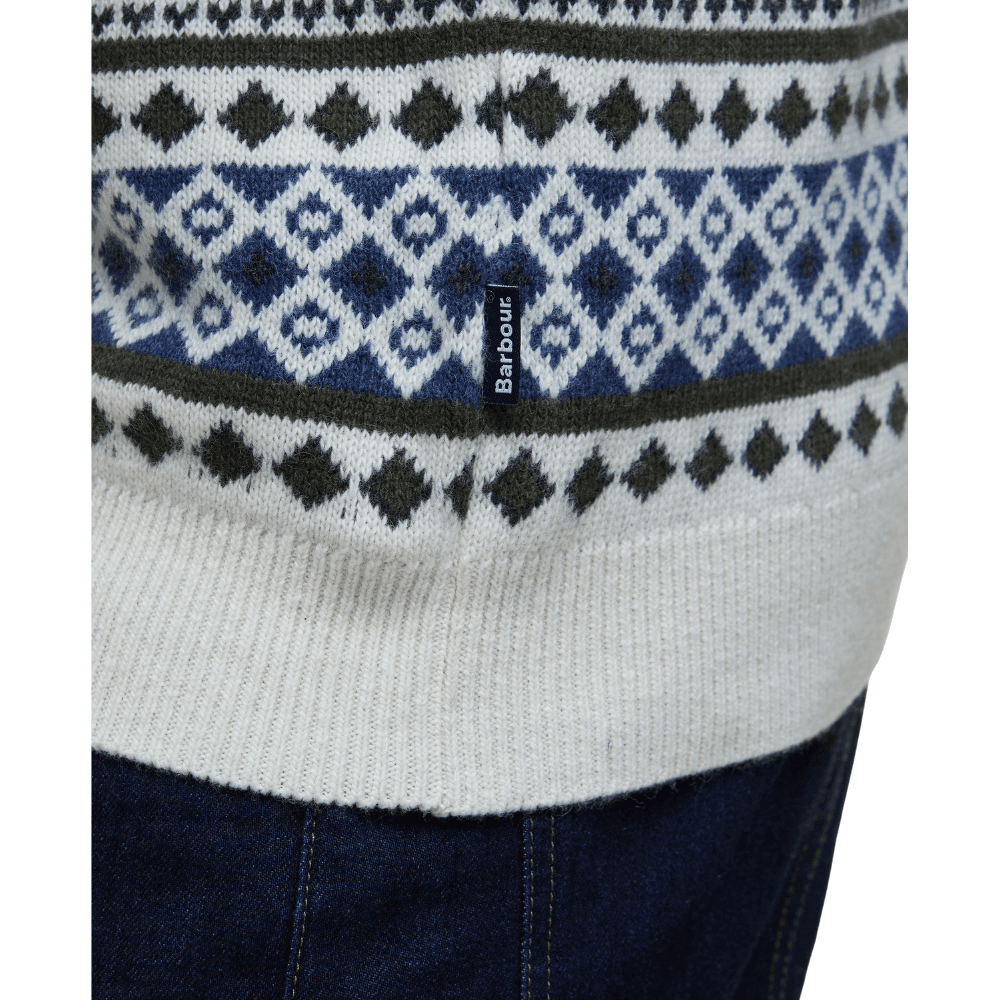M's Easdale Fair Isle Crew Neck Sweater Whisper White, view: 4