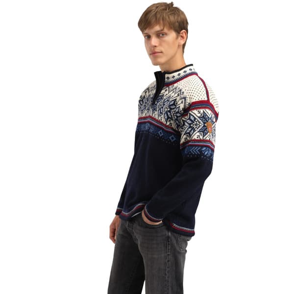 M's Vail Sweater Midnightnavy Redrose Offwhite, view: 1