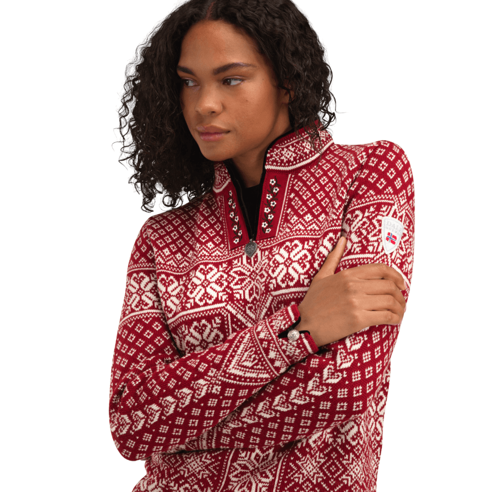 Peace Fem naisten neule, punaruusu luonnonvalkoinen, view: 4