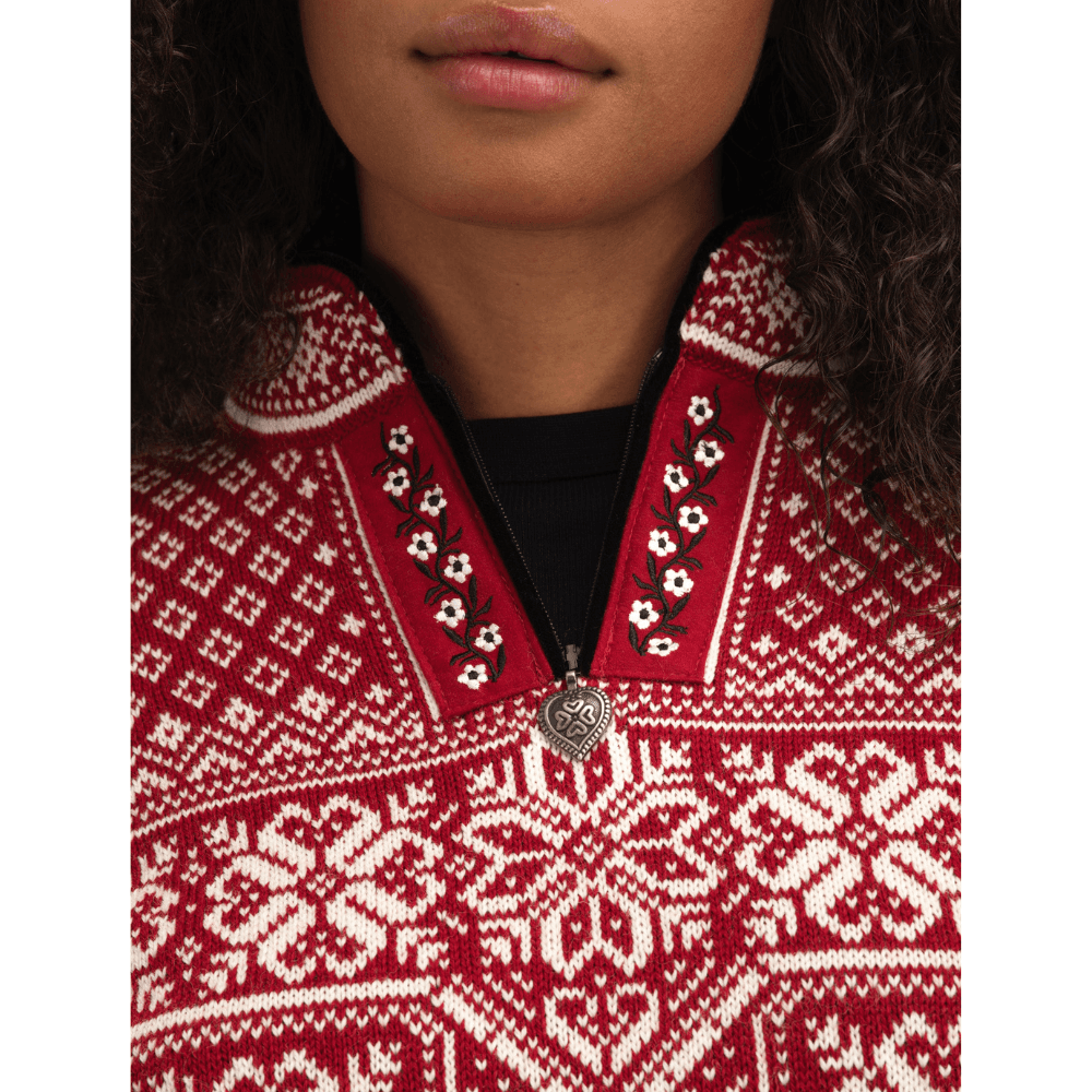 Peace Fem naisten neule, punaruusu luonnonvalkoinen, view: 5