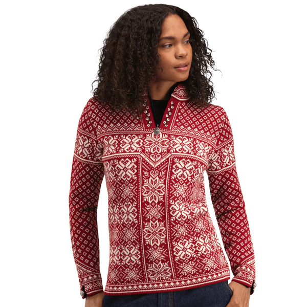 Peace Fem naisten neule, punaruusu luonnonvalkoinen, view: 2