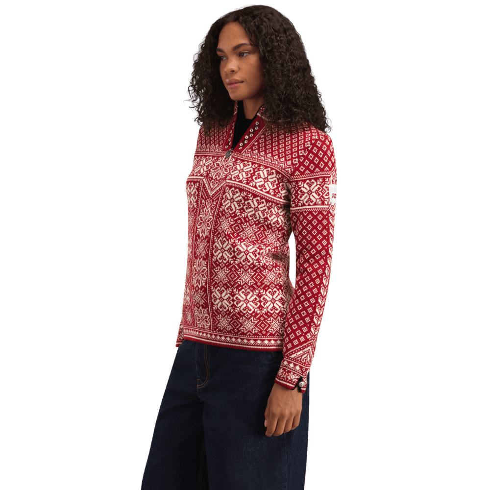 Peace Fem naisten neule, punaruusu luonnonvalkoinen, view: 3