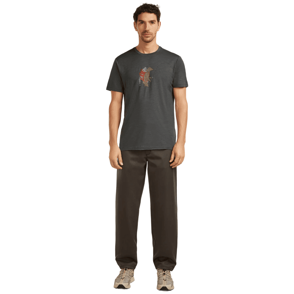 M's Merino 150 Tech Lite Ss Tee Bear Catch Obsidian Bear Catch Flagstone Obsidian, view: 2