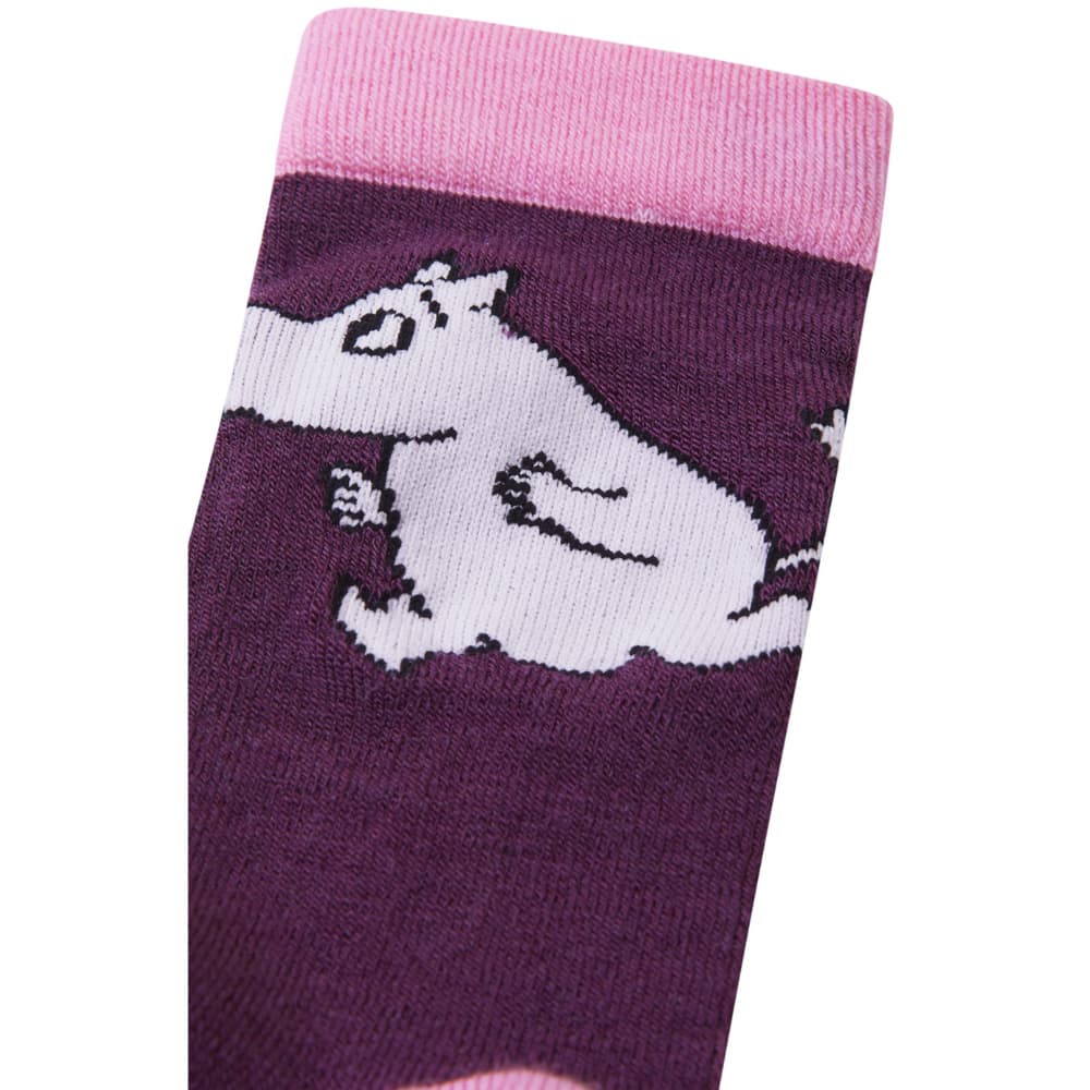Socks Moomin Randig Kids Deep Purple, view: 2