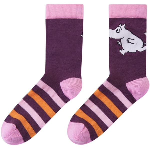 Socks Moomin Randig Kids Deep Purple, view: 0