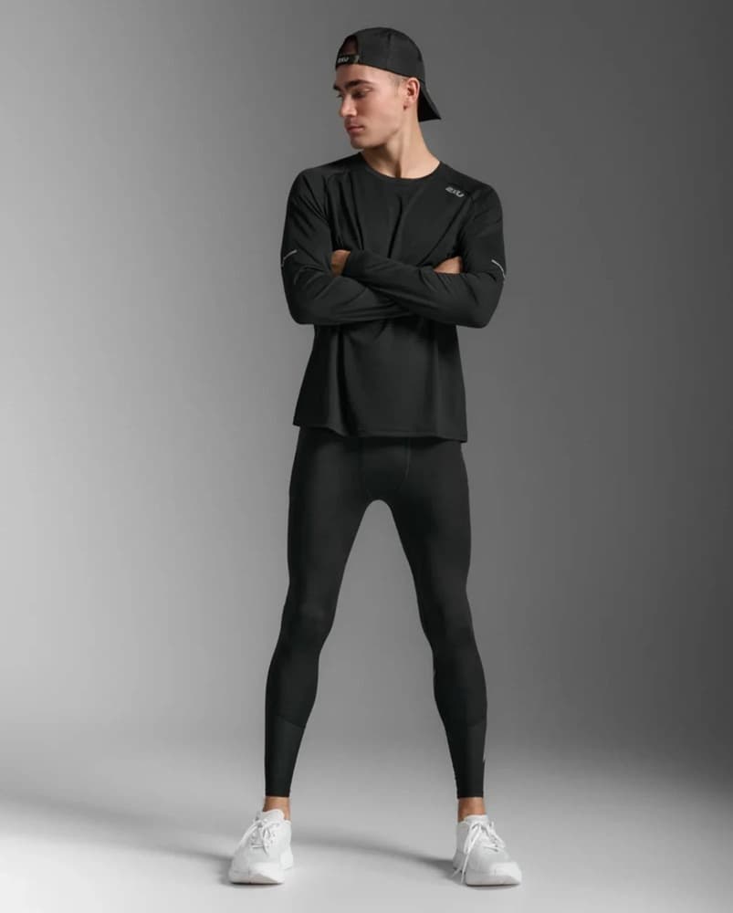 Aero Mesh Compression Tights M´S Black / Silver Reflective, view: 3