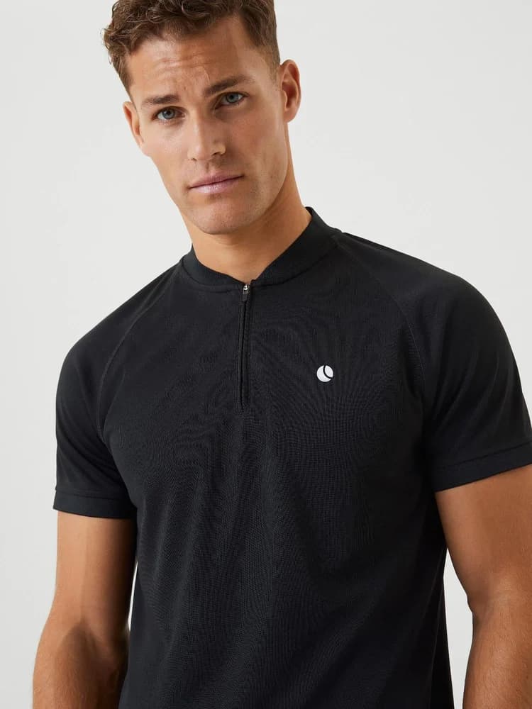 Ace Performance Zip Polo Black Beauty, view: 2