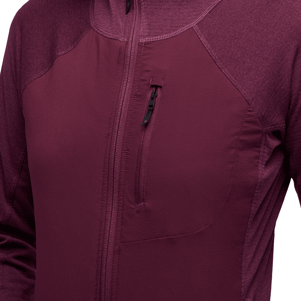 W Coefficient Lt Hybrid Hoody Blackberry, view: 5