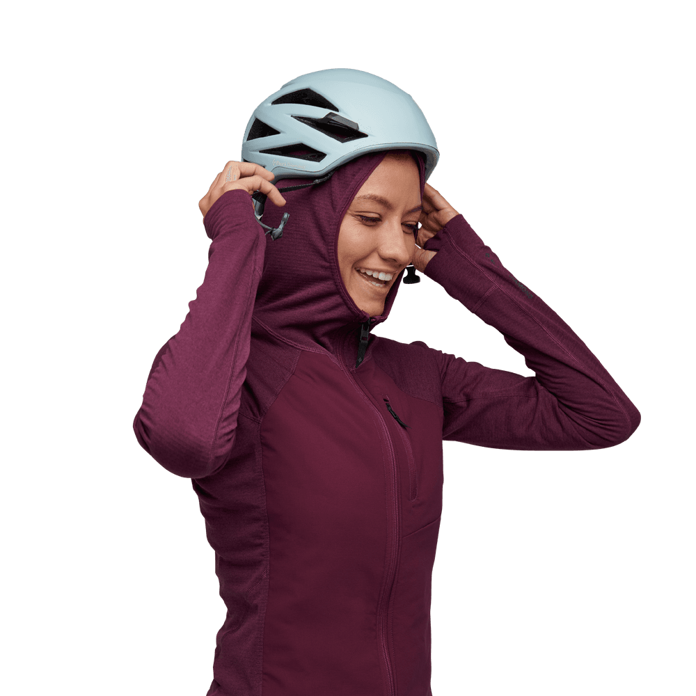 W Coefficient Lt Hybrid Hoody Blackberry, view: 2