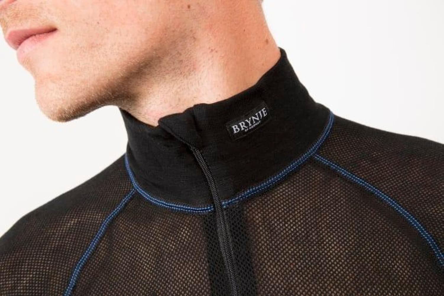 Wool Thermo Light Zip-polo 3/4 Black, view: 3