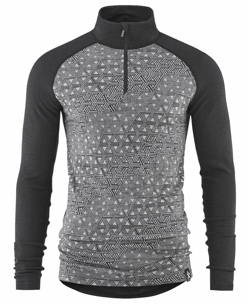 Geo Merino Wool Halfzip Dgrey, view: 0
