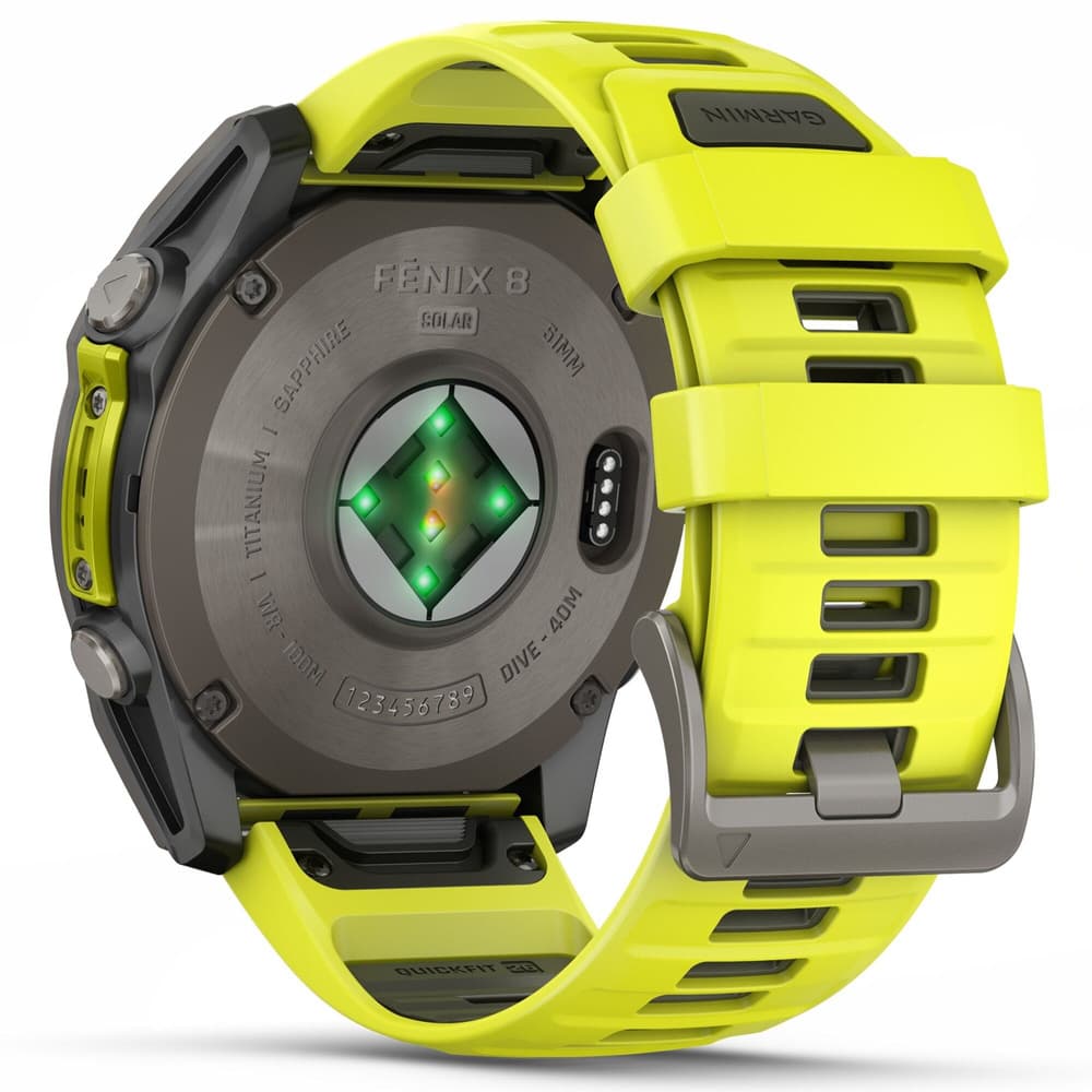 Fenix 8 SOLAR 51mm Sapphire Solar Bare Titanium / Graphite Amp Yellow, view: 7