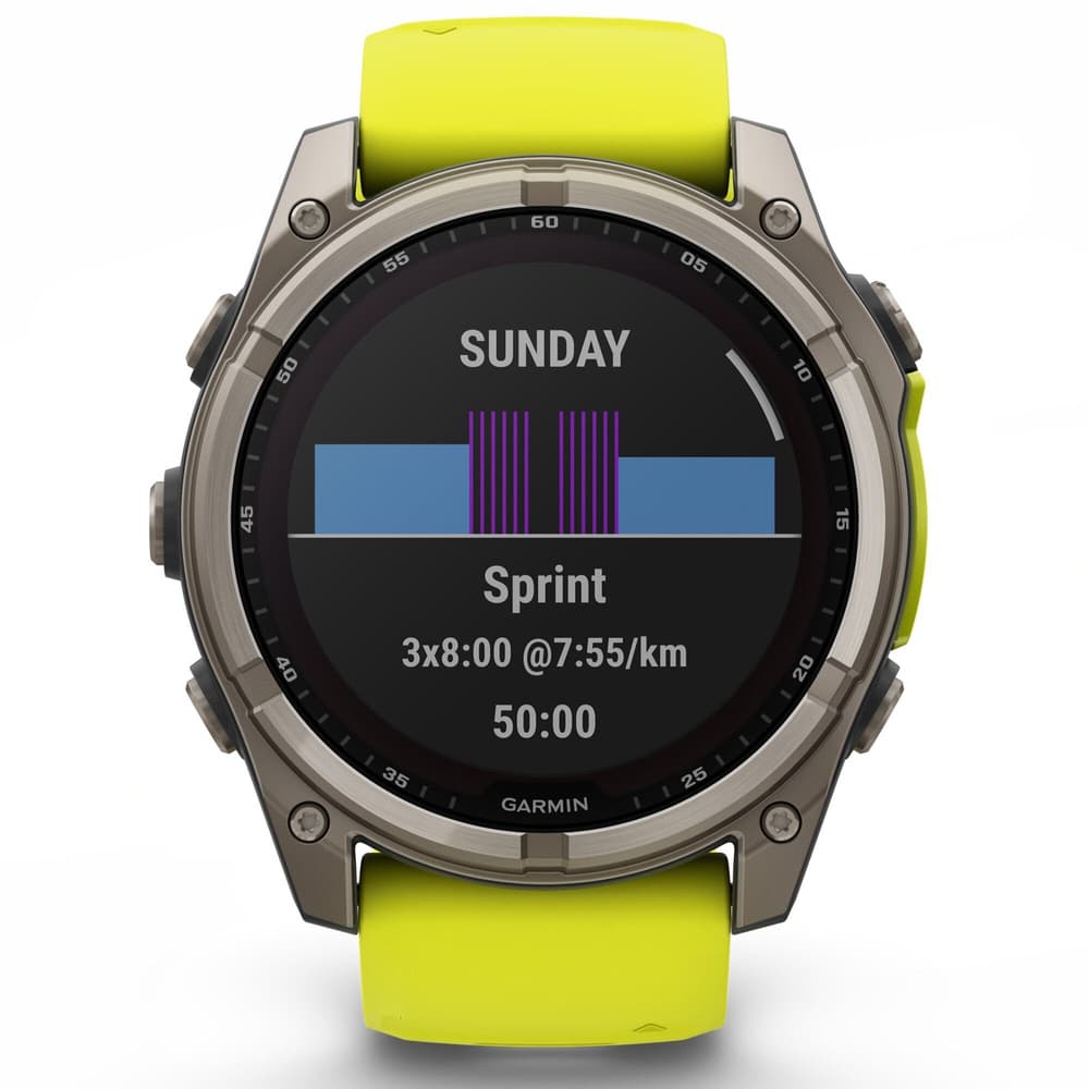 Fenix 8 SOLAR 51mm Sapphire Solar Bare Titanium / Graphite Amp Yellow, view: 3