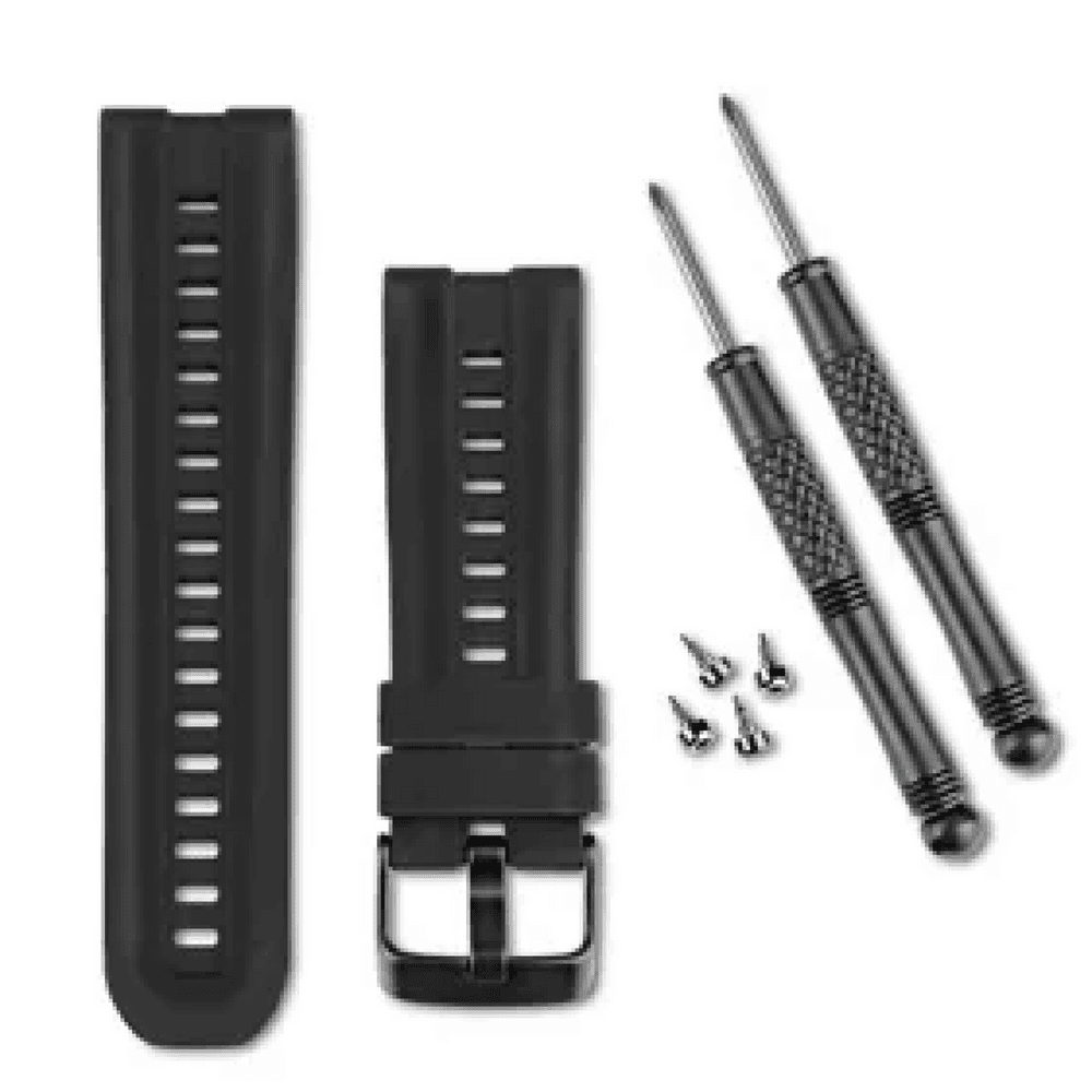 Black Silicone Watch Band Black, view: 0