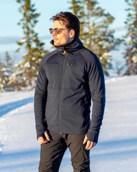 Heated Anyday Zip-Hoodie Marineblå, view: 1