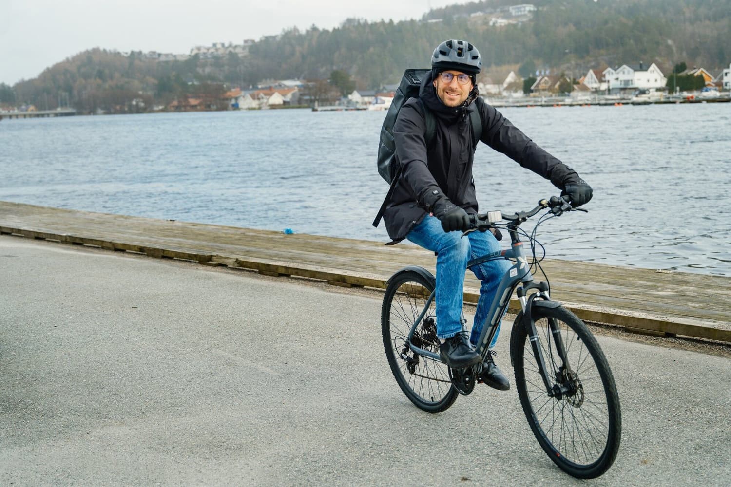 Heated Oslo Coat Mens Navy, view: 13