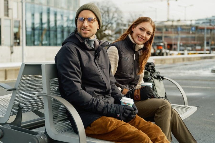 Heated Oslo Coat Mens Navy, view: 17