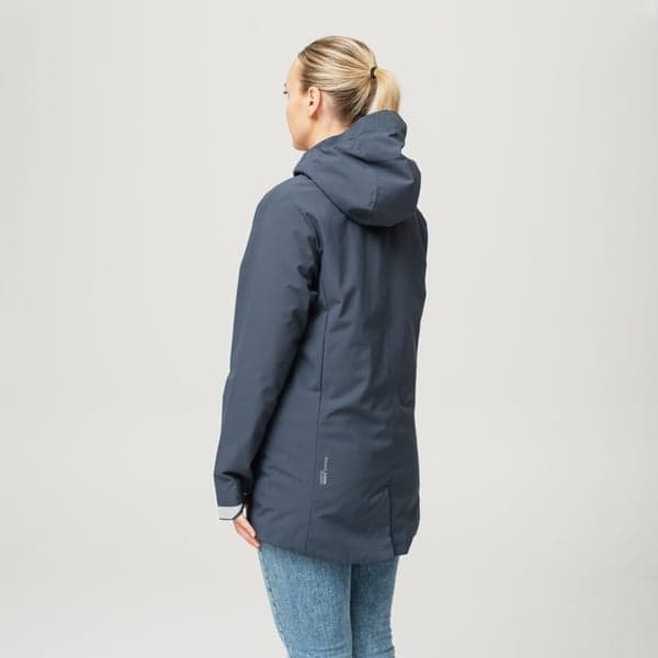 Heated Oslo Coat Womens Navy, view: 8