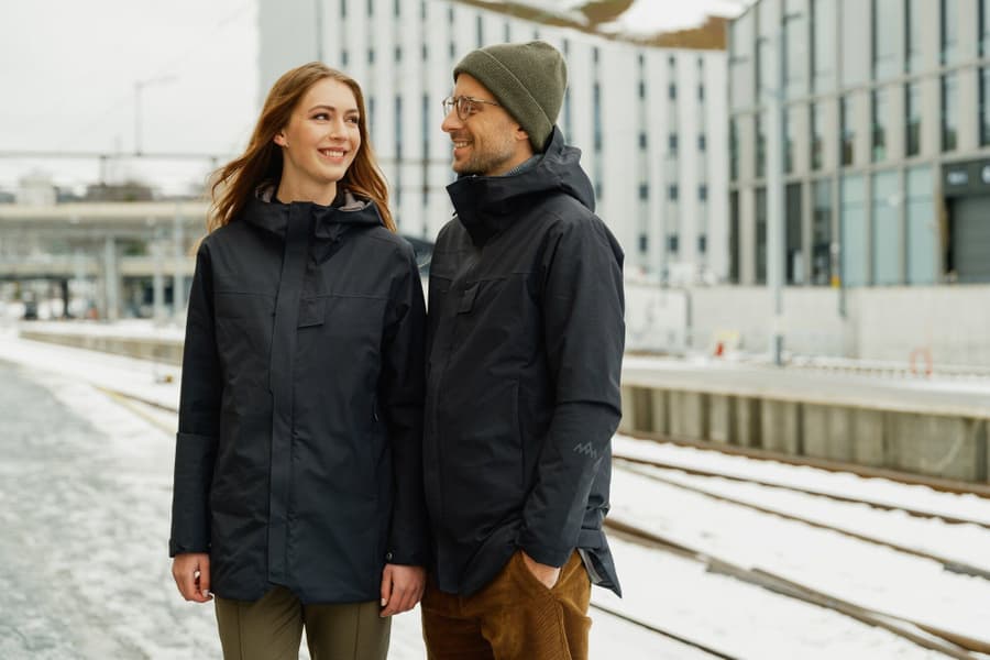 Heated Oslo Coat Womens Navy, view: 16