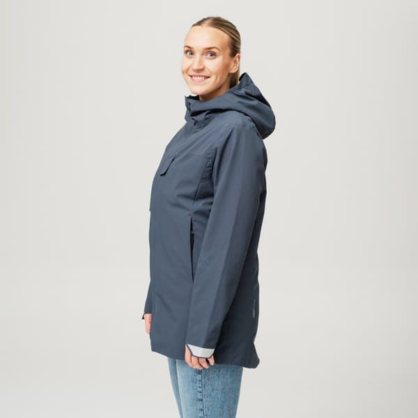 Heated Oslo Coat Womens Navy, view: 6