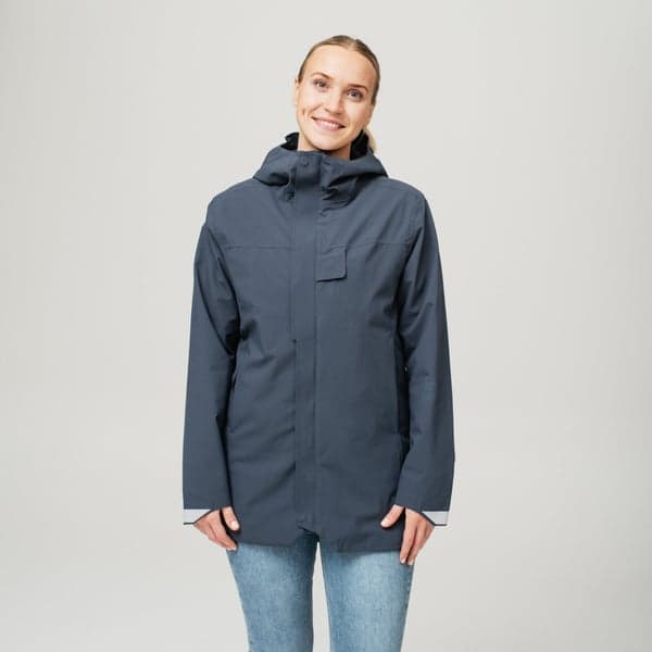 Heated Oslo Coat Womens Navy, view: 3