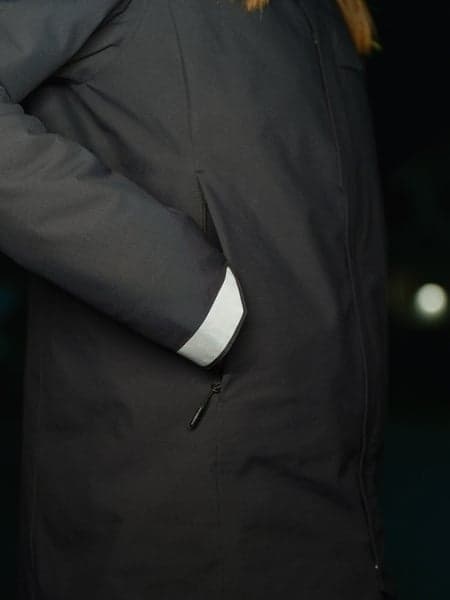 Heated Oslo Coat Womens Navy, view: 14