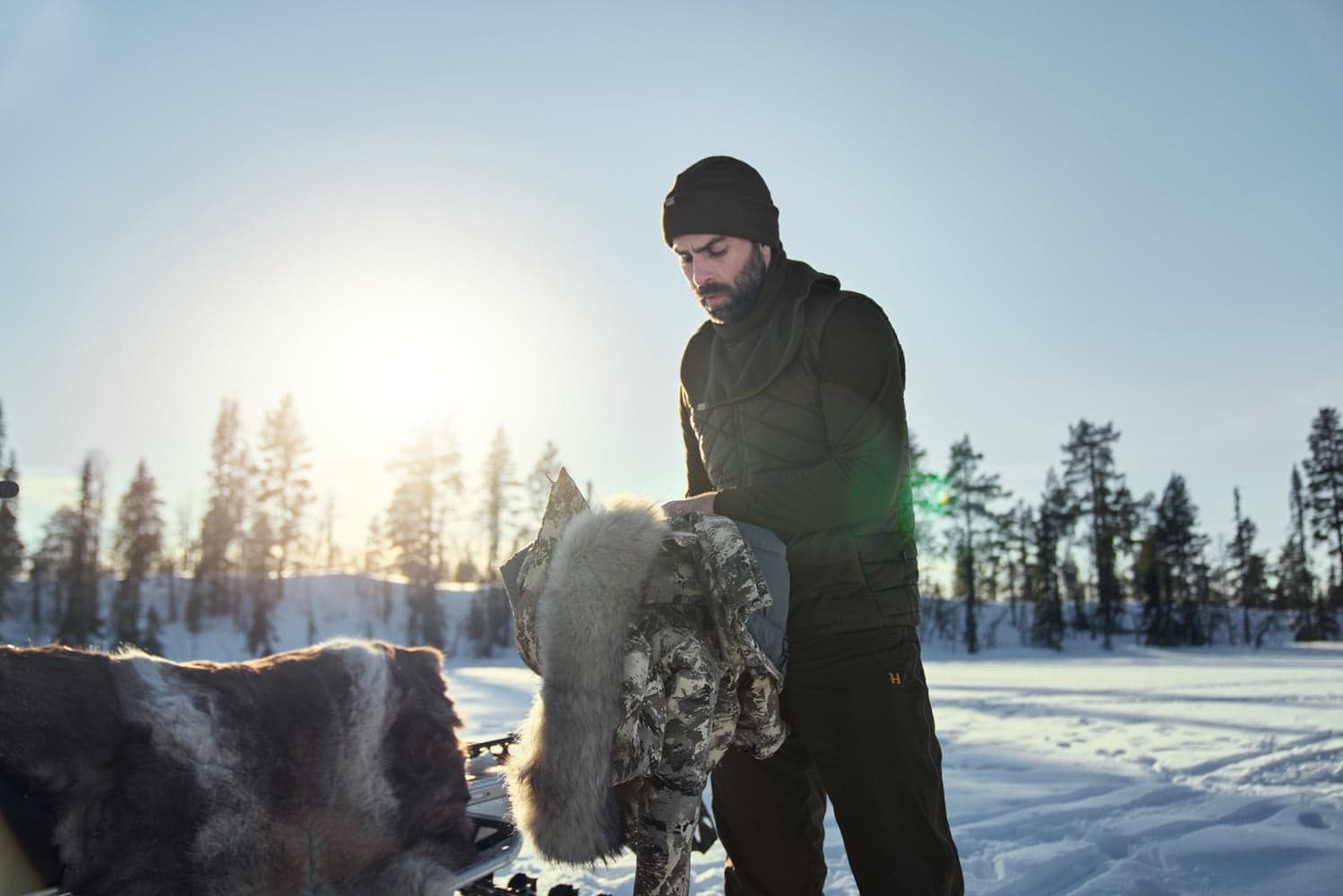 Trygve halsedisse Willow green, view: 2