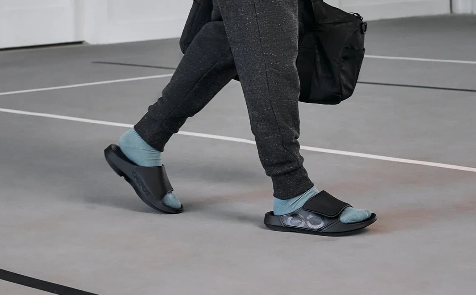 Restitutionssandal OOahh Sport Flex Matte Black, view: 8