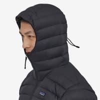 M's Down Sweater Hoody Black - view: 5