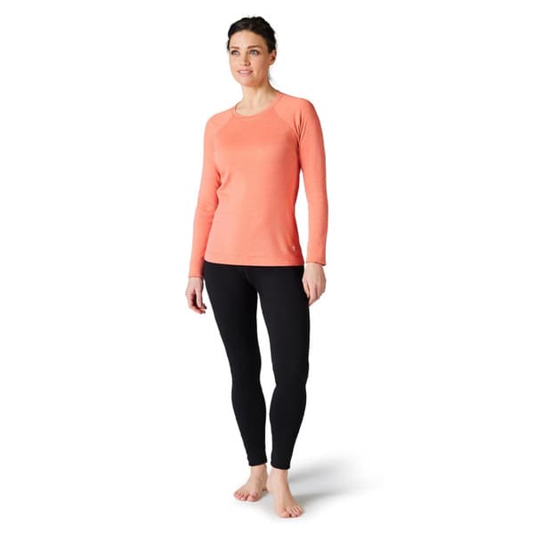 Women's Classic Thermal Merino Base Layer Crew Sunset Coral Heather, view: 1