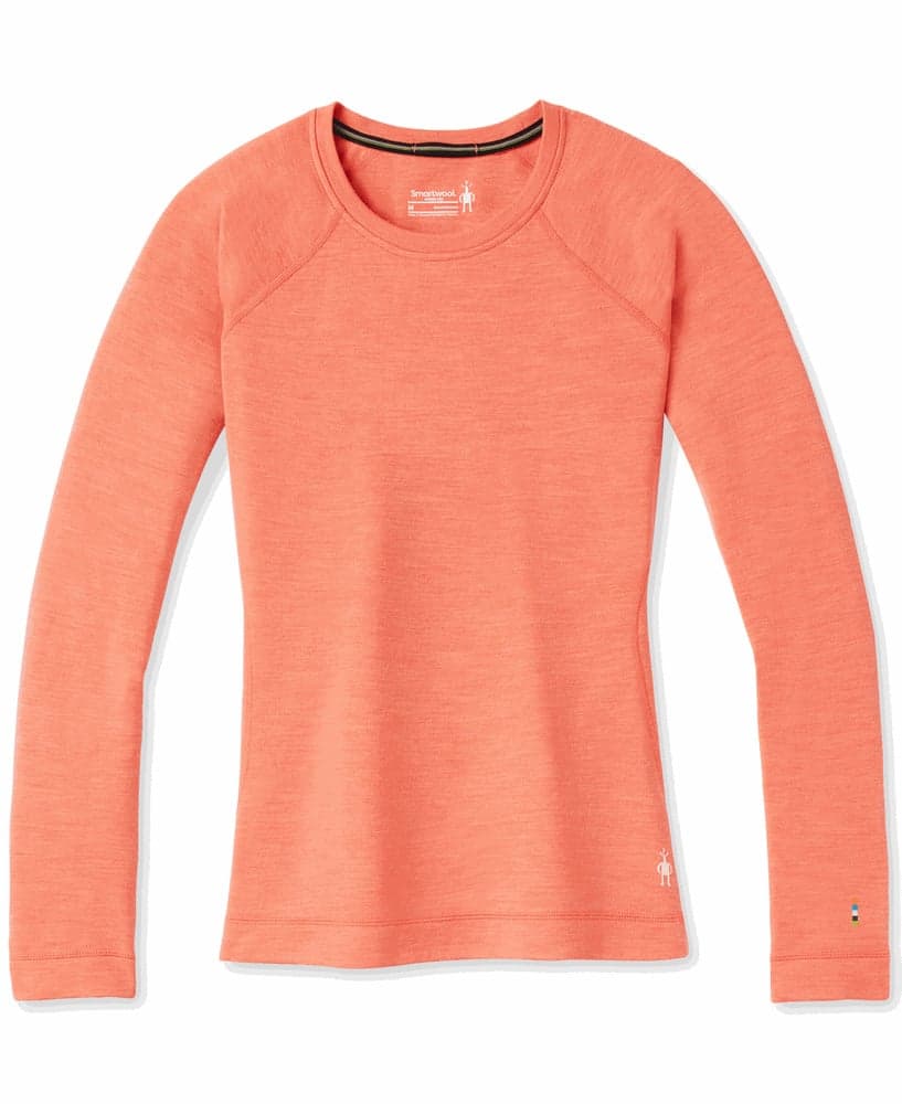 Women's Classic Thermal Merino Base Layer Crew Sunset Coral Heather, view: 0