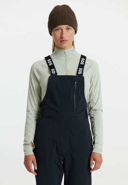 Lipno W Shell Bib Pants Black, view: 1