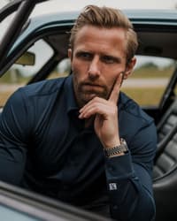 Marcus Slim Sky Blue All Navy Blue - view: 3