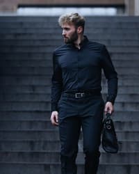 Marcus Slim Sky Blue All Black - view: 4