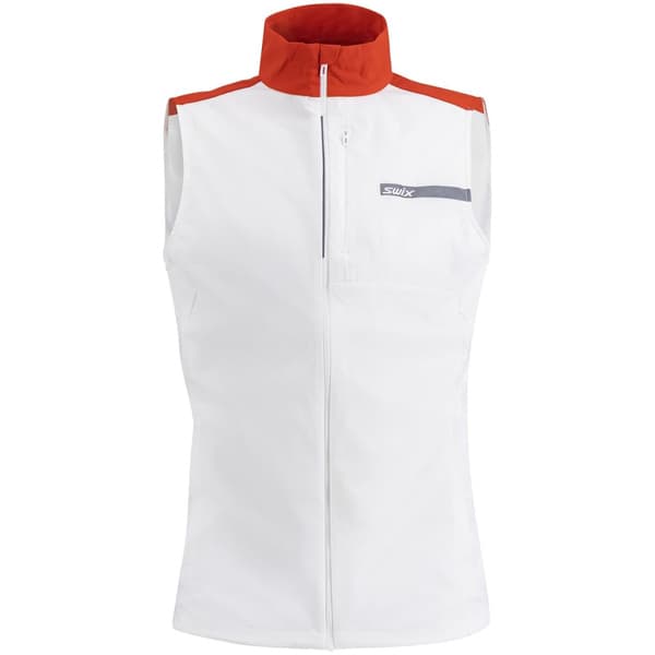 Roadline Wind Vest M Bright White/Fiery Red, view: 0